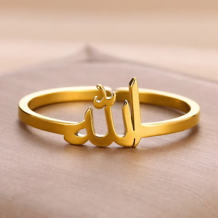 HilalHaven Allah Sacred Arabic Calligraphy Ring - image 1
