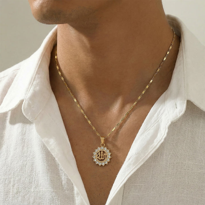 FREE Today: Allah Sacred Arabic Calligraphy Sunburst Pendant Necklace - image 4