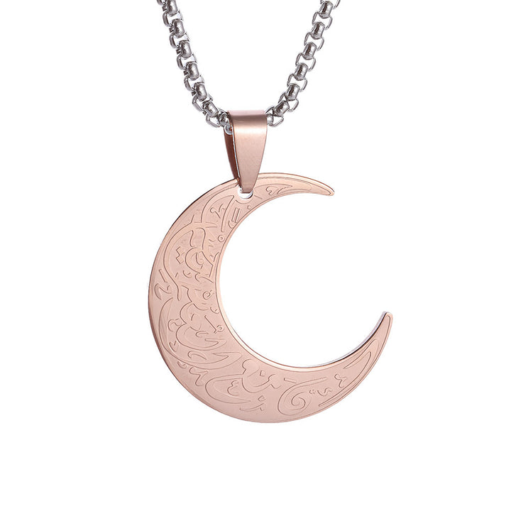 HilalHaven Crescent Moon Sacred Arabic Calligraphy Necklace - image 6