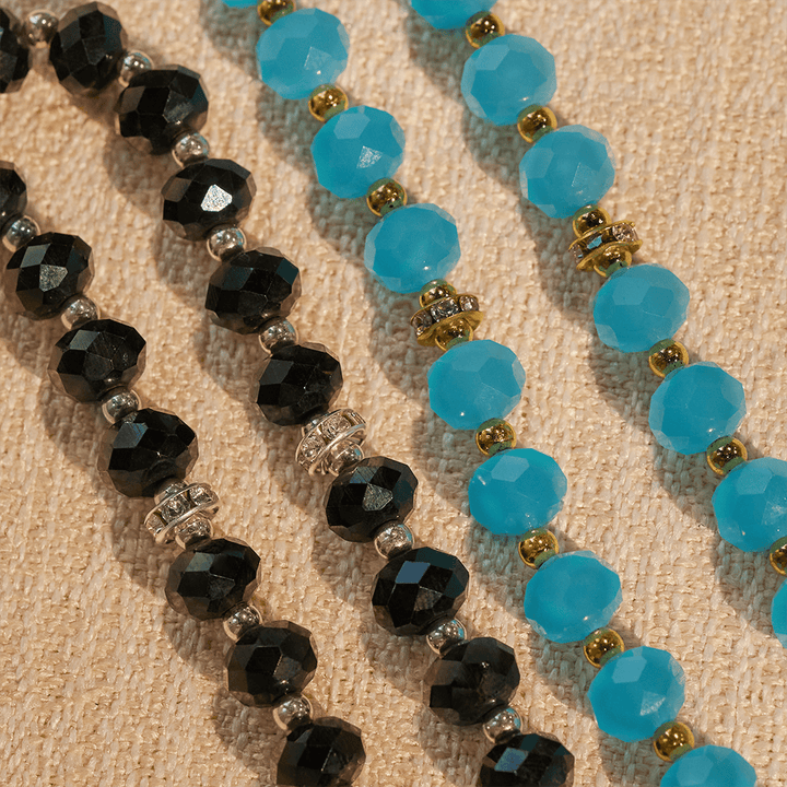 HilalHaven Faceted Glass 33 Beads Tasbih with Stainless Steel Ayatul Kursi Pendant —  Handcrafted Cultural Prayer Beads - image 4