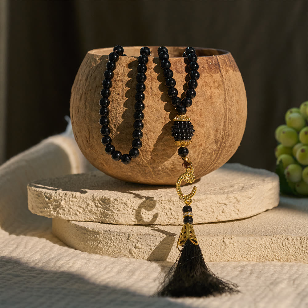 HilalHaven 6mm Round Faux Pearl Glass Tasbih with Tassel — Handcrafted Modern Minimalist Islamic Prayer Beads - image 20