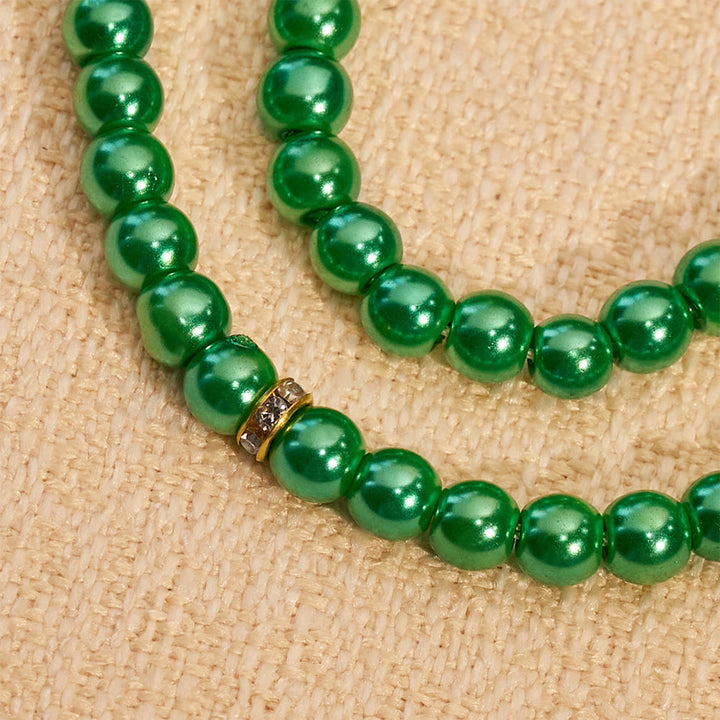 HilalHaven 6mm Round Faux Pearl Glass Tasbih with Tassel — Handcrafted Modern Minimalist Islamic Prayer Beads - image 4