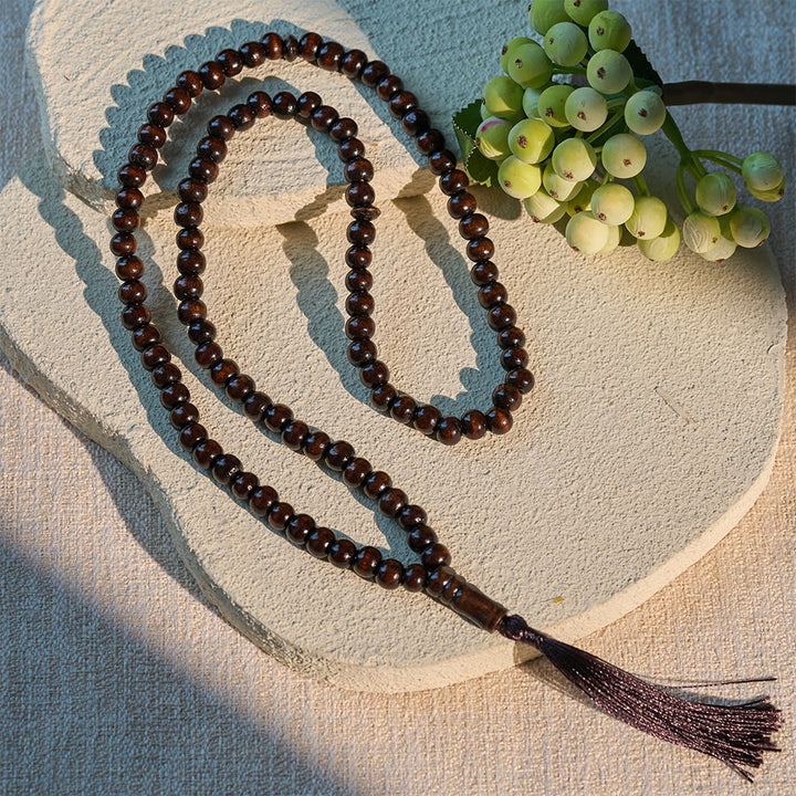 HilalHaven 8mm Round Natural Wood 33 Beads Tasbih — Handcrafted Cultural Prayer Beads with Tassel - image 12