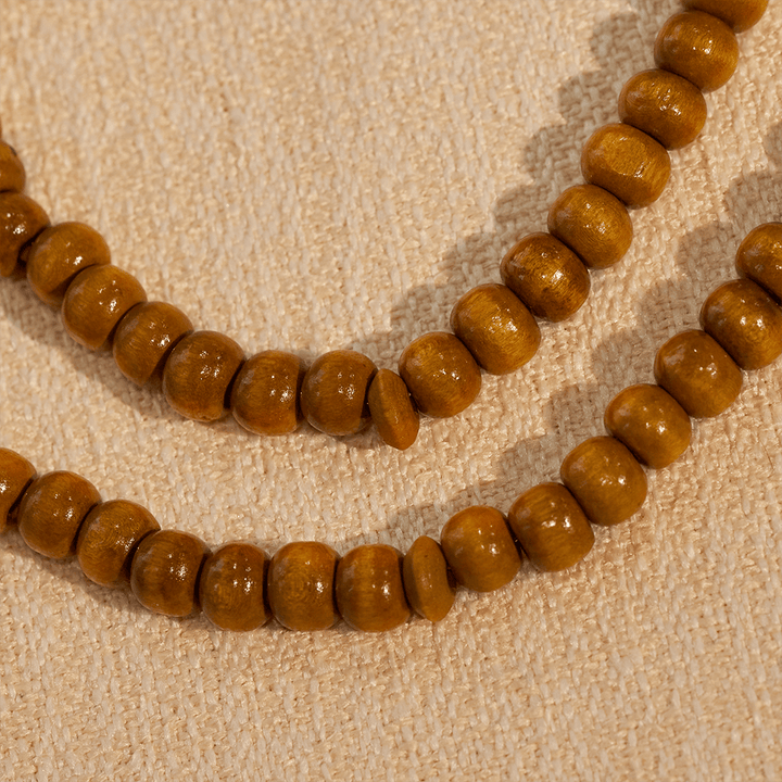 HilalHaven 8mm Round Natural Wood 33 Beads Tasbih — Handcrafted Cultural Prayer Beads with Tassel - image 3