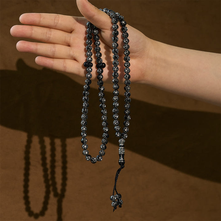 HilalHaven 8mm Round Plum Blossom Acrylic 99 Beads Tasbih — Handcrafted Minimalist Cultural Prayer Beads - image 18