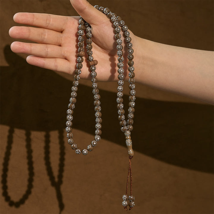 HilalHaven 8mm Round Plum Blossom Acrylic 99 Beads Tasbih — Handcrafted Minimalist Cultural Prayer Beads - image 12