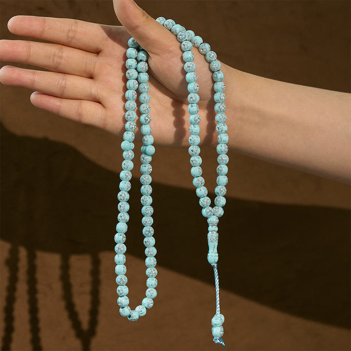 HilalHaven 8mm Round Plum Blossom Acrylic 99 Beads Tasbih — Handcrafted Minimalist Cultural Prayer Beads - image 2