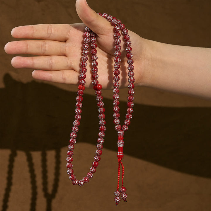 HilalHaven 8mm Round Plum Blossom Acrylic 99 Beads Tasbih — Handcrafted Minimalist Cultural Prayer Beads - image 15