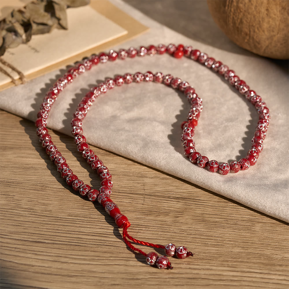 HilalHaven 8mm Round Plum Blossom Acrylic 99 Beads Tasbih — Handcrafted Minimalist Cultural Prayer Beads - image 14