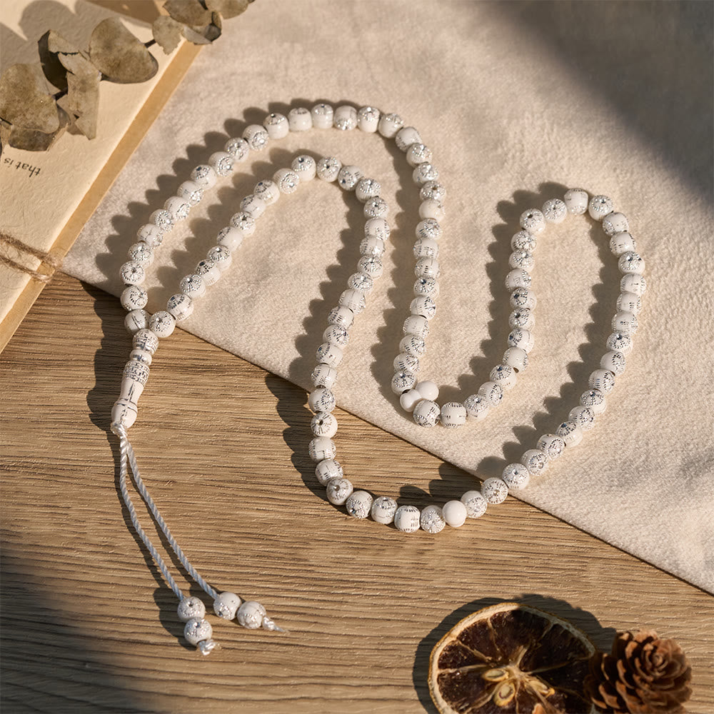 HilalHaven 8mm Round Plum Blossom Acrylic 99 Beads Tasbih — Handcrafted Minimalist Cultural Prayer Beads - image 8