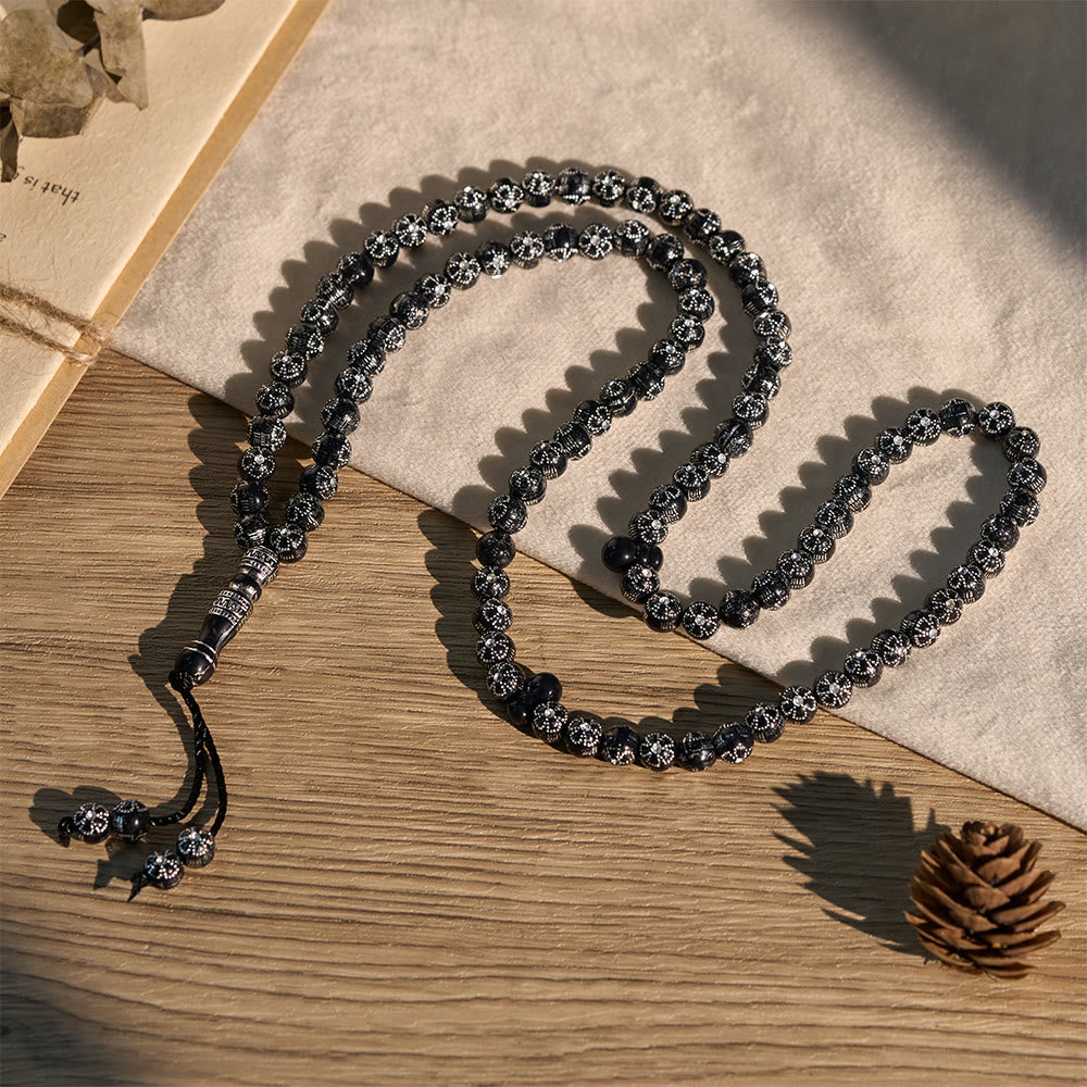 HilalHaven 8mm Round Plum Blossom Acrylic 99 Beads Tasbih — Handcrafted Minimalist Cultural Prayer Beads - image 17