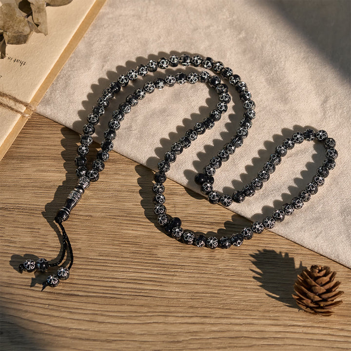 HilalHaven 8mm Round Plum Blossom Acrylic 99 Beads Tasbih — Handcrafted Minimalist Cultural Prayer Beads - image 17