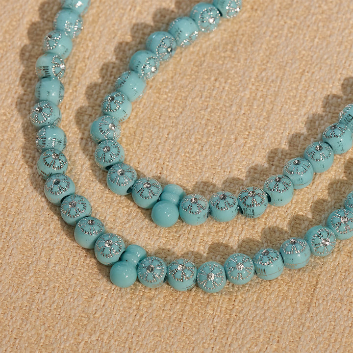 HilalHaven 8mm Round Plum Blossom Acrylic 99 Beads Tasbih — Handcrafted Minimalist Cultural Prayer Beads - image 3