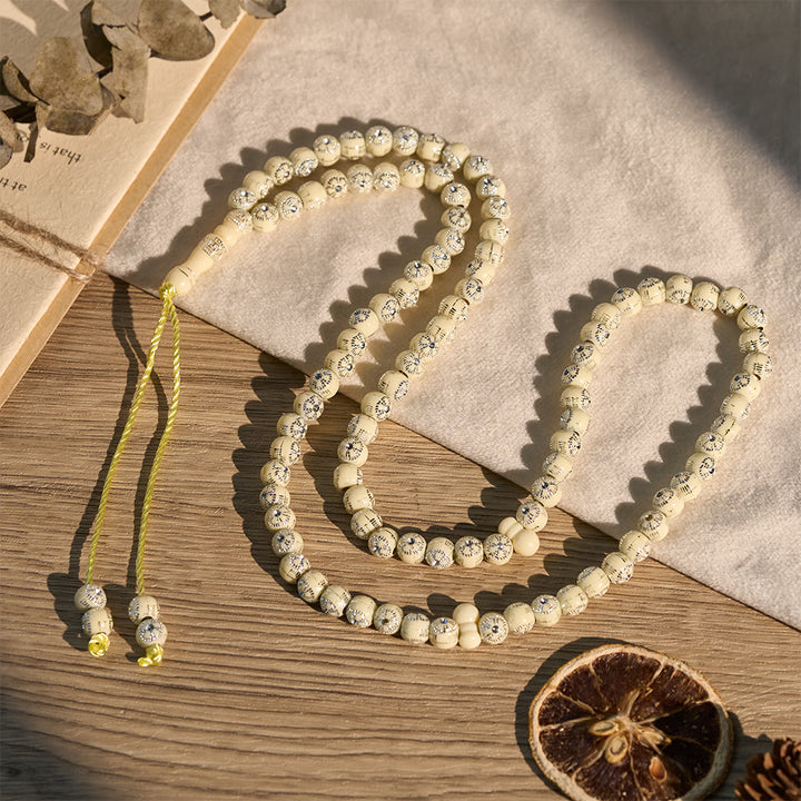 HilalHaven 8mm Round Plum Blossom Acrylic 99 Beads Tasbih — Handcrafted Minimalist Cultural Prayer Beads - image 5