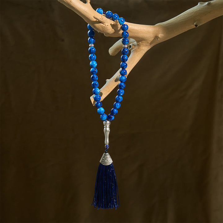 HilalHaven 10mm Round Glass 33 Beads Tasbih — Handcrafted Casted Cultural Prayer Beads with Tassel - image 13