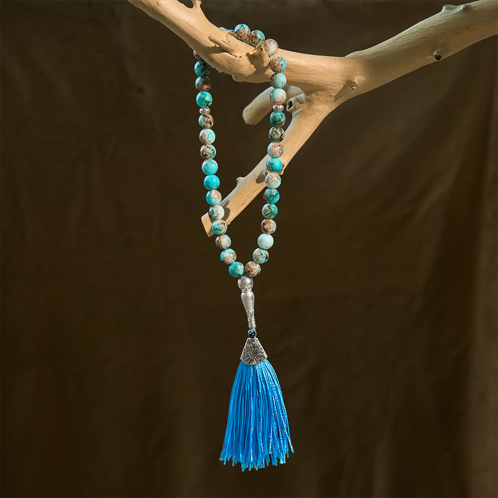 HilalHaven 10mm Round Glass 33 Beads Tasbih — Handcrafted Casted Cultural Prayer Beads with Tassel - image 16