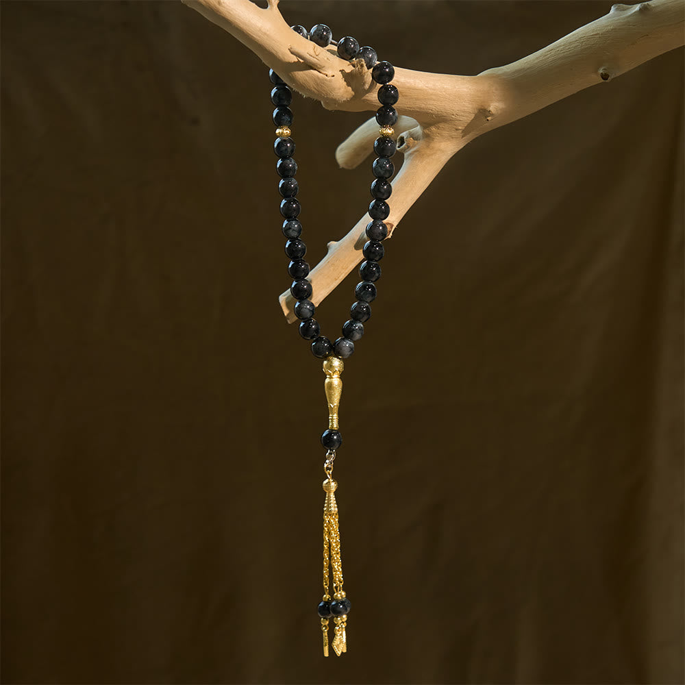 HilalHaven 10mm Round Speckled Glass 33 Beads Tasbih — Handcrafted Vintage Cultural Prayer Beads - image 19