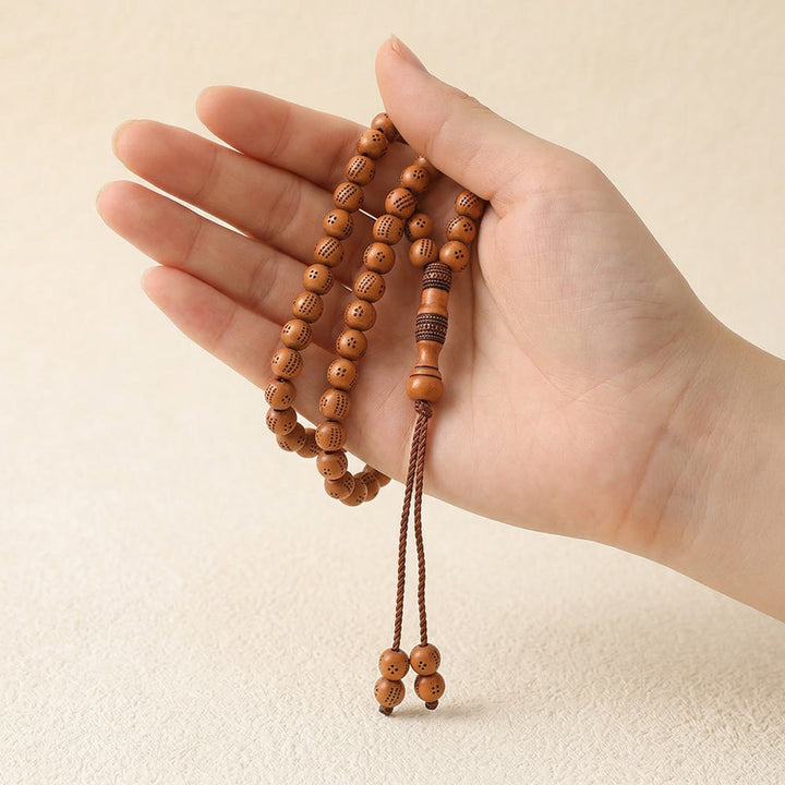 HilalHaven 99 Beads Minimalist Round Acrylic Tasbih——Engraved Design Grounding Tasbih for Daily Mindfulness - image 9