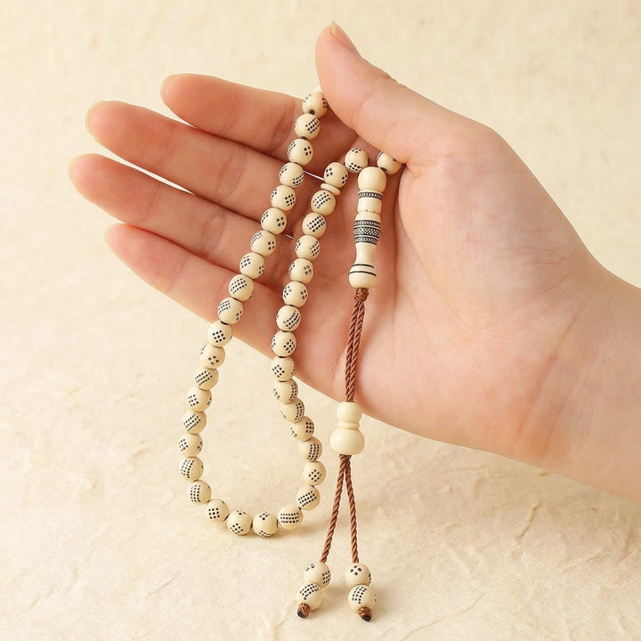 HilalHaven 99 Beads Minimalist Round Acrylic Tasbih——Engraved Design Grounding Tasbih for Daily Mindfulness - image 10