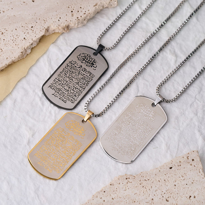 HilalHaven Stainless Steel Mdal Tag Necklace —— Jewelry for Daily Wear &amp; Ramadan Gift - image 0