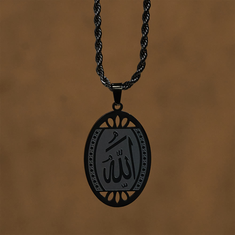 HilalHaven Elegant Stainless Steel Chain Necklace — Oval Pendant Jewelry for Daily Spiritual Protection - image 14