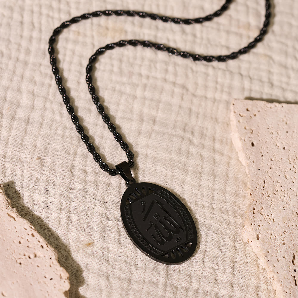 HilalHaven Elegant Stainless Steel Chain Necklace — Oval Pendant Jewelry for Daily Spiritual Protection - image 13