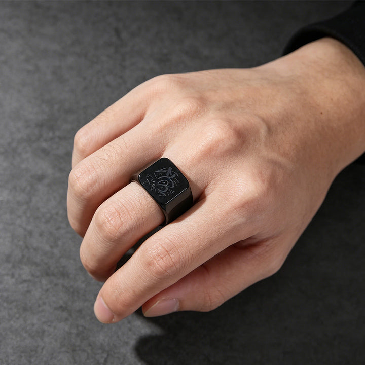 FREE TODAY: Stainless Steel Square Signet Ring——Allah Calligraphy Engraved Jewelry for Men &amp; Women - image 11