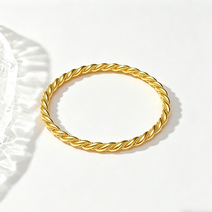 HilalHaven Elegant Twisted Rope Alloy Bracelet —— Jewelry for Daily Wear &amp; Ramadan Gift - image 2
