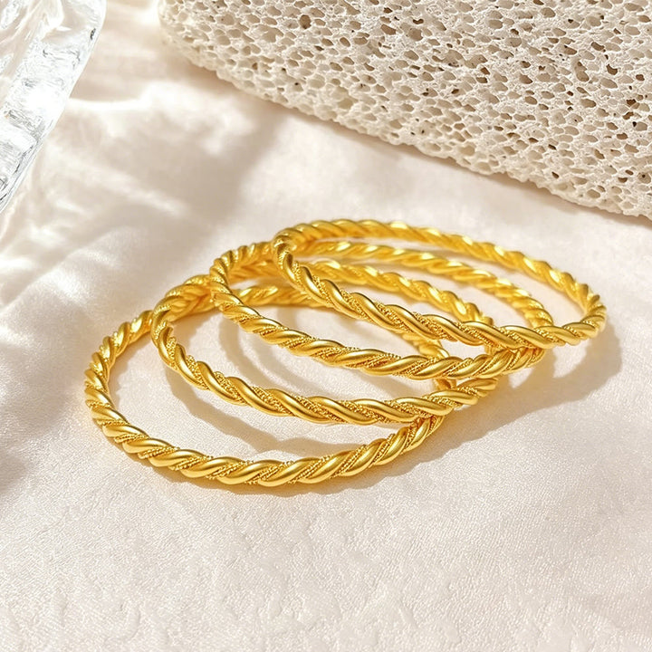 HilalHaven Elegant Twisted Rope Alloy Bracelet —— Jewelry for Daily Wear &amp; Ramadan Gift - image 3