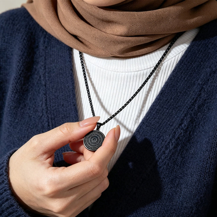 HilalHaven Allah &amp; Ayatul Kursi Round Pendant Necklace——Jewelry for Men &amp; Women, Perfect Ramadan Gift - image 7