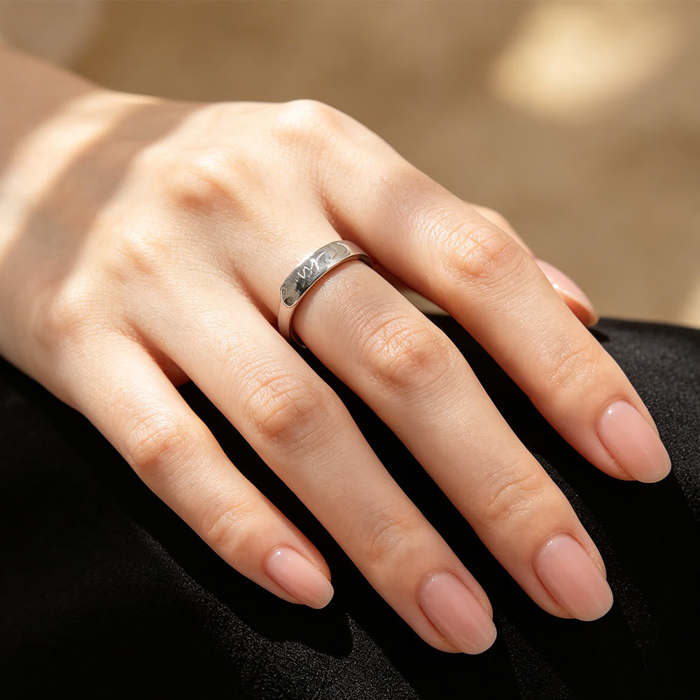 HilalHaven Adjustable Bar Script Ring —— Artistic Titanium Steel Jewelry - image 6