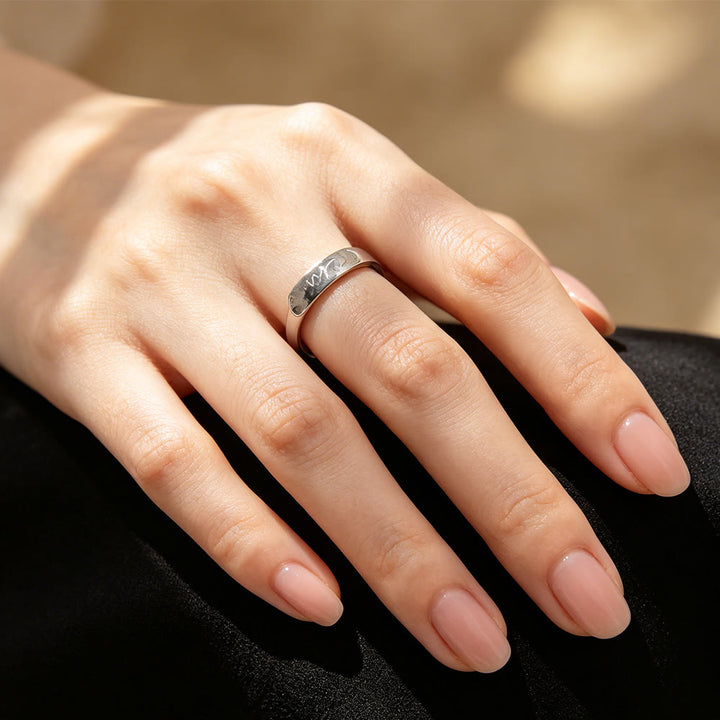 HilalHaven Adjustable Bar Script Ring —— Artistic Titanium Steel Jewelry - image 6