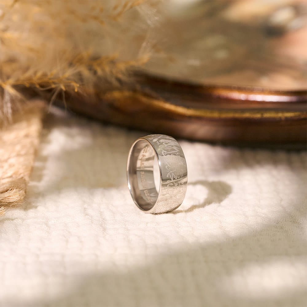 FREE Today: Creed of Light Shahada Engraved Band Ring — Polished Stainless Steel - image 6