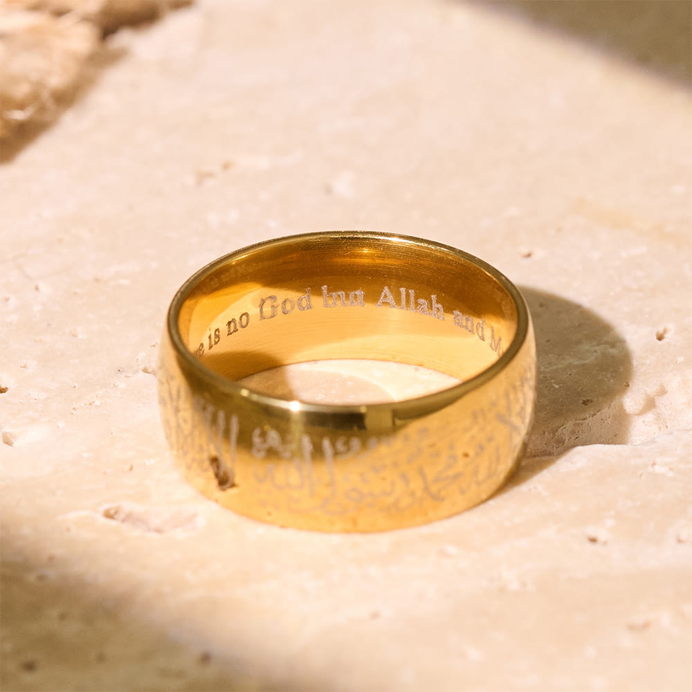 FREE Today: Creed of Light Shahada Engraved Band Ring — Polished Stainless Steel - image 11