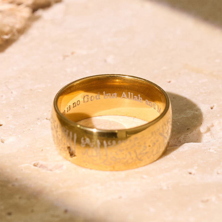 FREE Today: Creed of Light Shahada Engraved Band Ring — Polished Stainless Steel - image 11