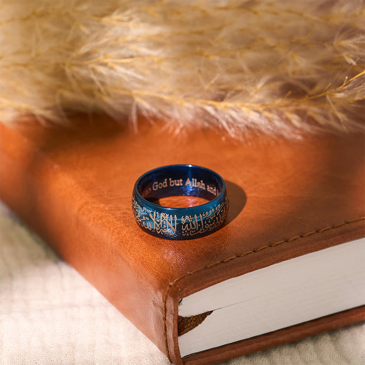 HilalHaven Vintage Script Band Ring —— Titanium Steel Unisex Jewelry - image 20