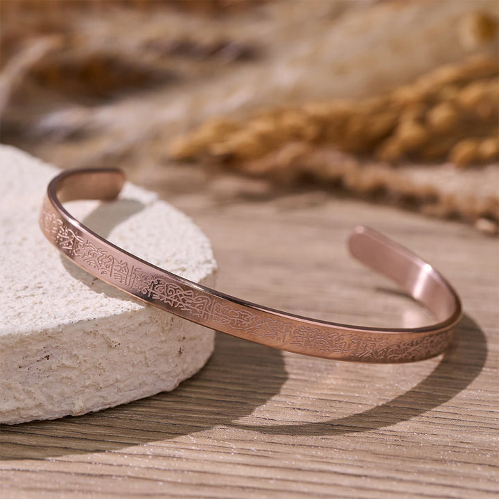FREE Today: Ayatul Kursi Continuous Verse Open Cuff — Sleek Stainless Steel - image 5