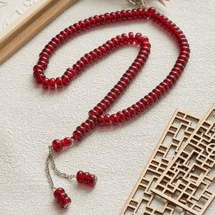 HilalHaven Polished Acrylic 99 Beads Tasbih Strand —— Minimalist Prayer Accessory - image 3