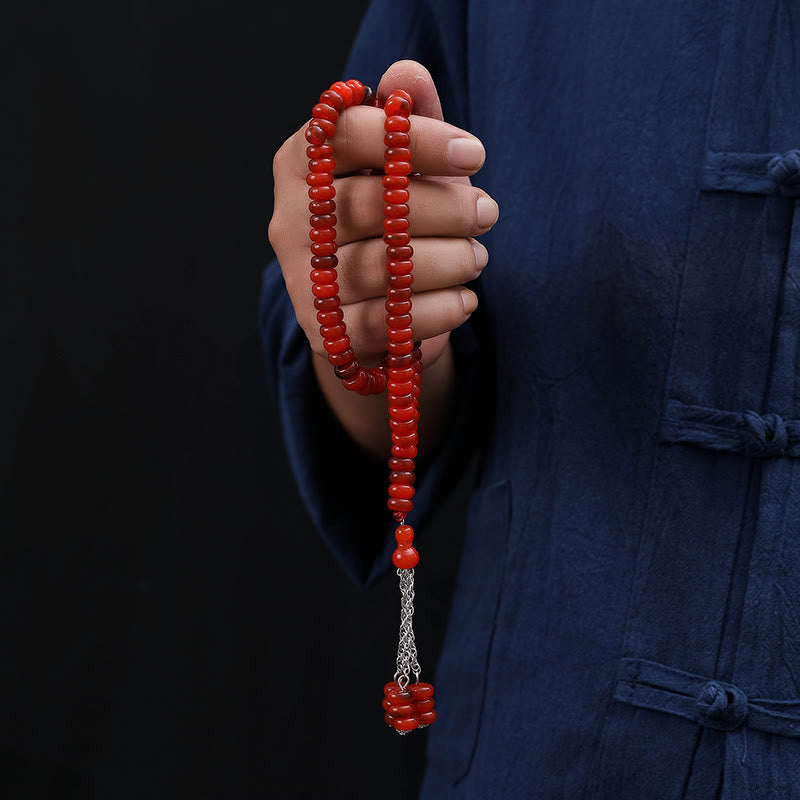 HilalHaven Stone-Effect Acrylic Meditation 99 Beads Tasbih - image 4