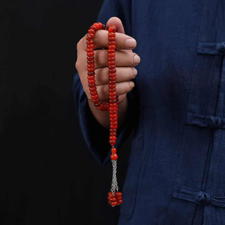 HilalHaven Stone-Effect Acrylic Meditation 99 Beads Tasbih - image 4