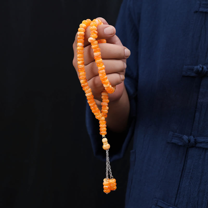 HilalHaven Stone-Effect Acrylic Meditation 99 Beads Tasbih - image 24