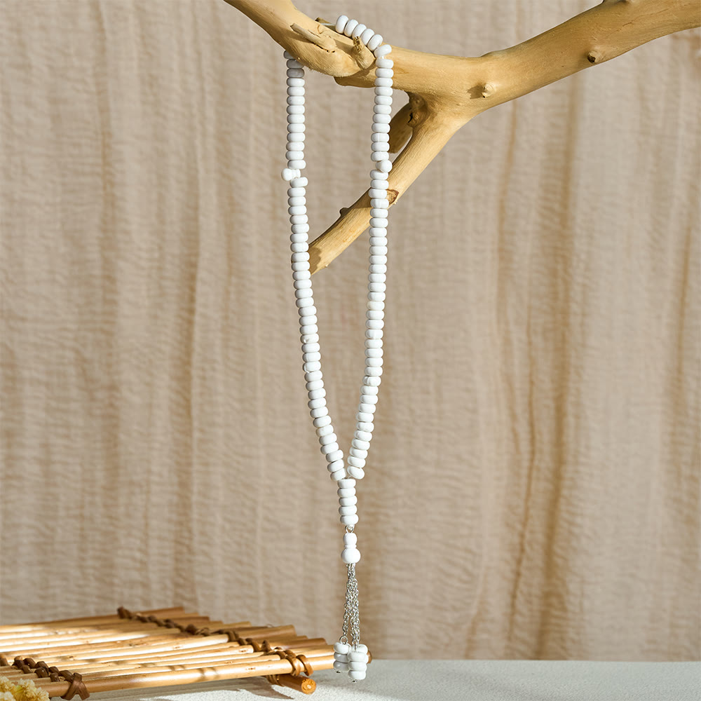 HilalHaven Stone-Effect Acrylic Meditation 99 Beads Tasbih - image 7