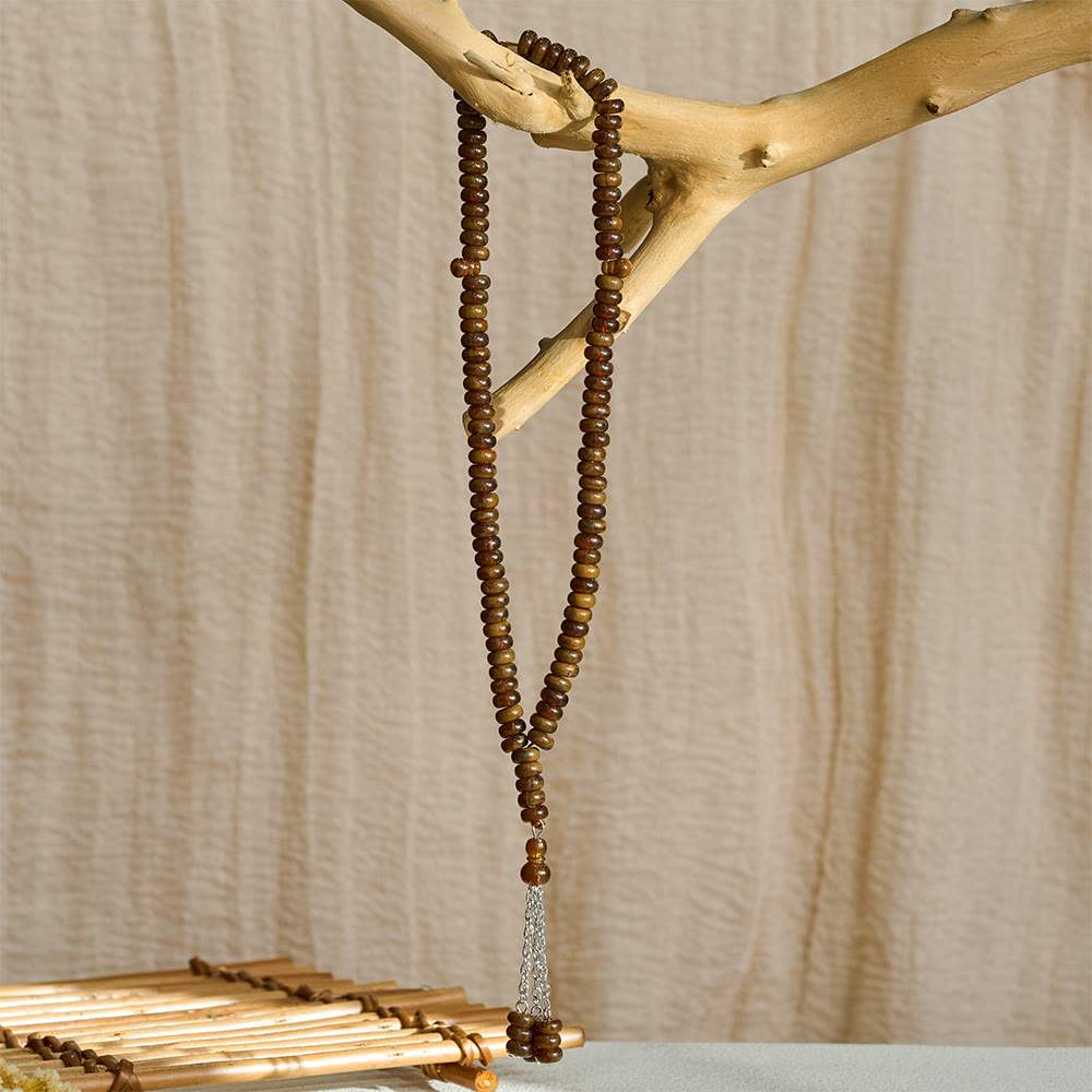 HilalHaven Stone-Effect Acrylic Meditation 99 Beads Tasbih - image 28