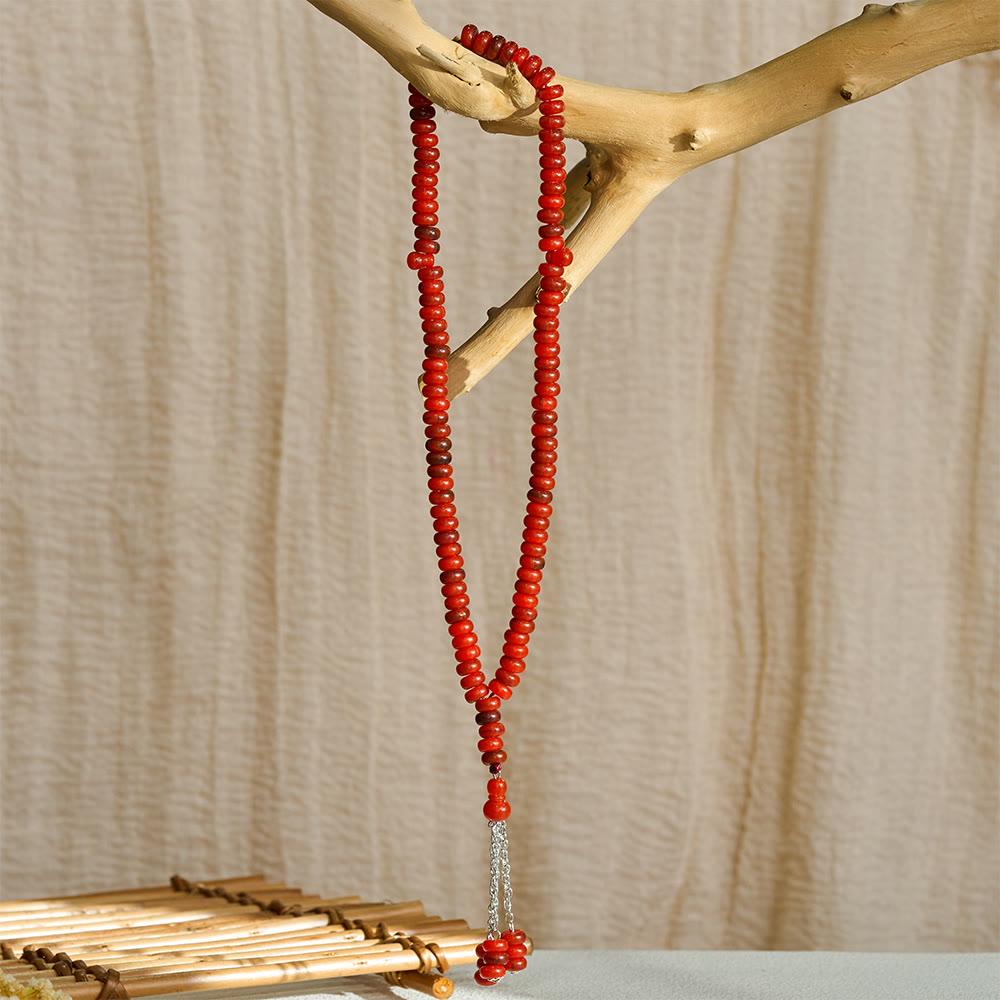 HilalHaven Stone-Effect Acrylic Meditation 99 Beads Tasbih - image 2