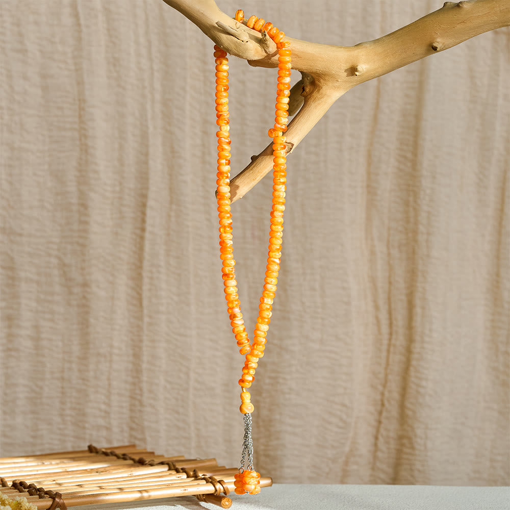 HilalHaven Stone-Effect Acrylic Meditation 99 Beads Tasbih - image 22