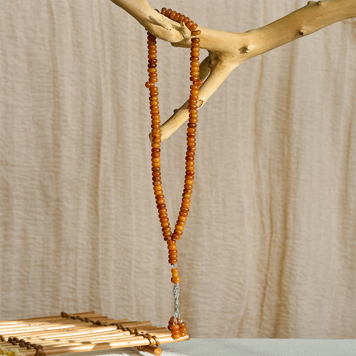 HilalHaven Stone-Effect Acrylic Meditation 99 Beads Tasbih - image 17