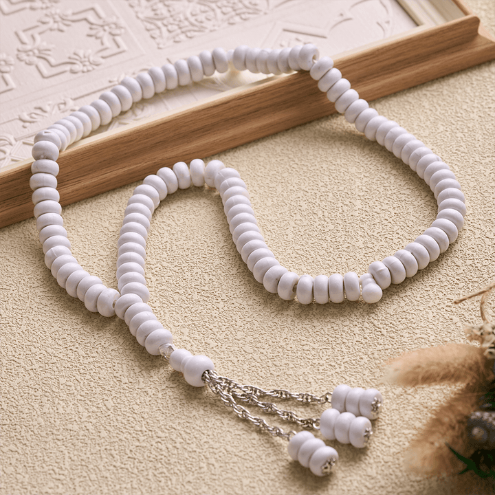 HilalHaven Stone-Effect Acrylic Meditation 99 Beads Tasbih - image 8