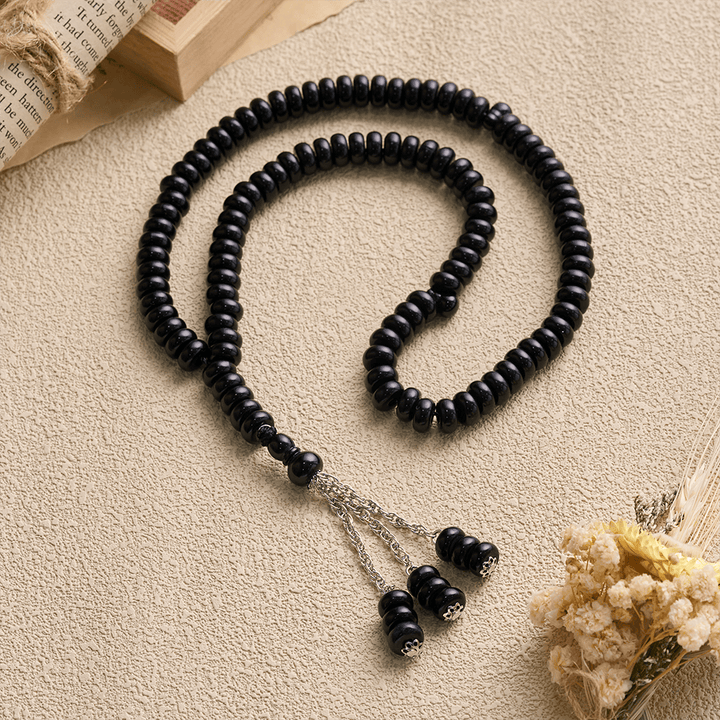 HilalHaven Stone-Effect Acrylic Meditation 99 Beads Tasbih - image 11