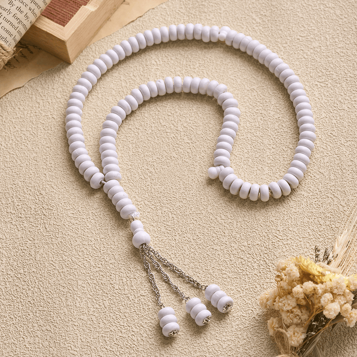 HilalHaven Stone-Effect Acrylic Meditation 99 Beads Tasbih - image 6