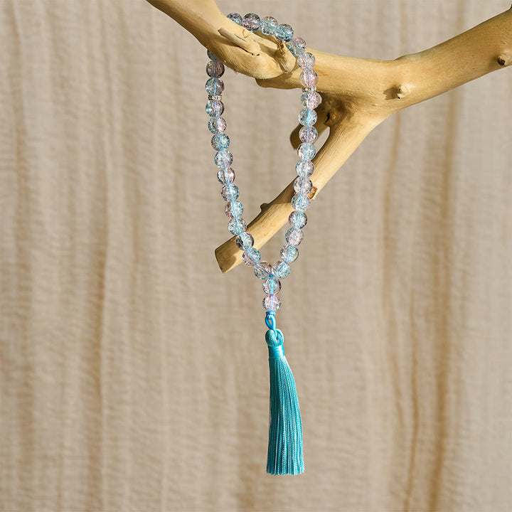 HilalHaven Crackle Glass Prayer Bead Strand —— 33 Beads Tasbih - image 39